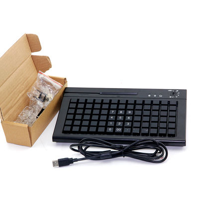 78 Keys  Cherry MX Membrane POS Programmable Keyboard With Swipe Card Reader