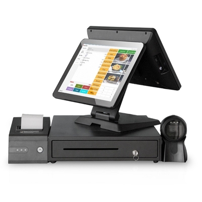 15 Inch Capacitive Touch Screen POS PC System 1024x768 With Customer Display